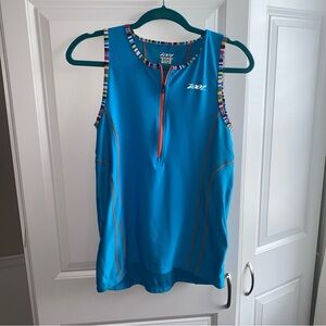 Zoot Triathlon Top Shirt Large Women’s Zip‎ Running Cycling